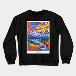 fauvism art of Alaska usa 5 Crewneck Sweatshirt